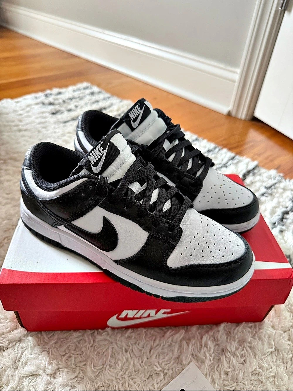 Nike Dunk Low Black & White US 7 NWB